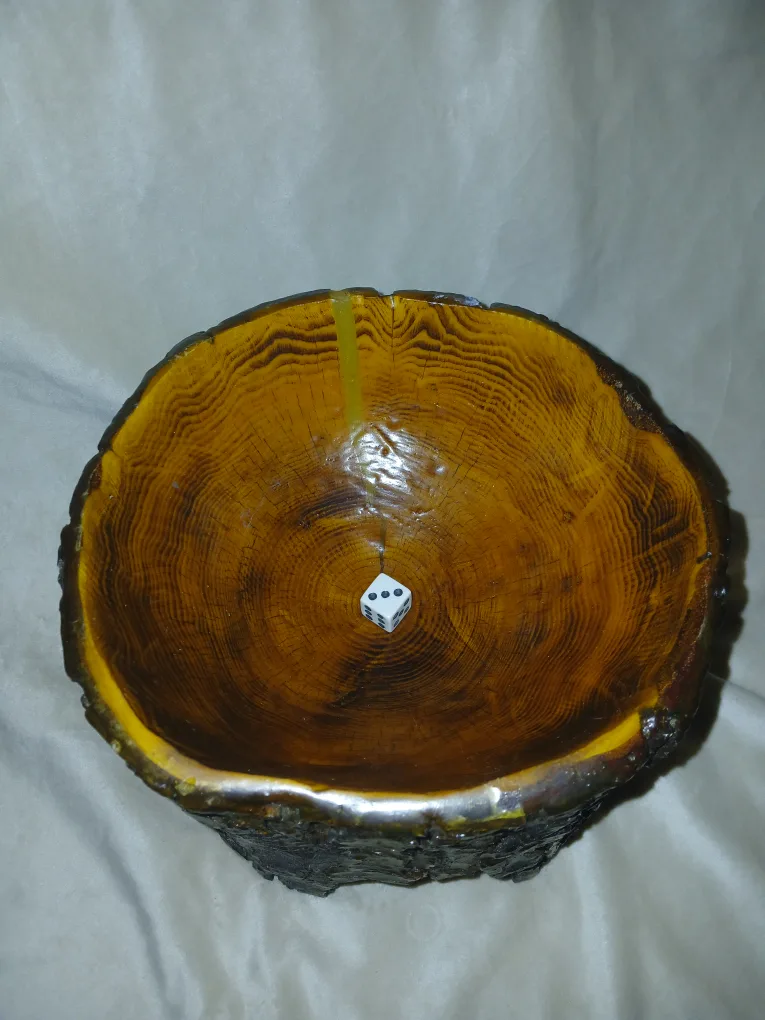 Rustic Hand-Carved Wooden Bowl 💚 image indicator(3)