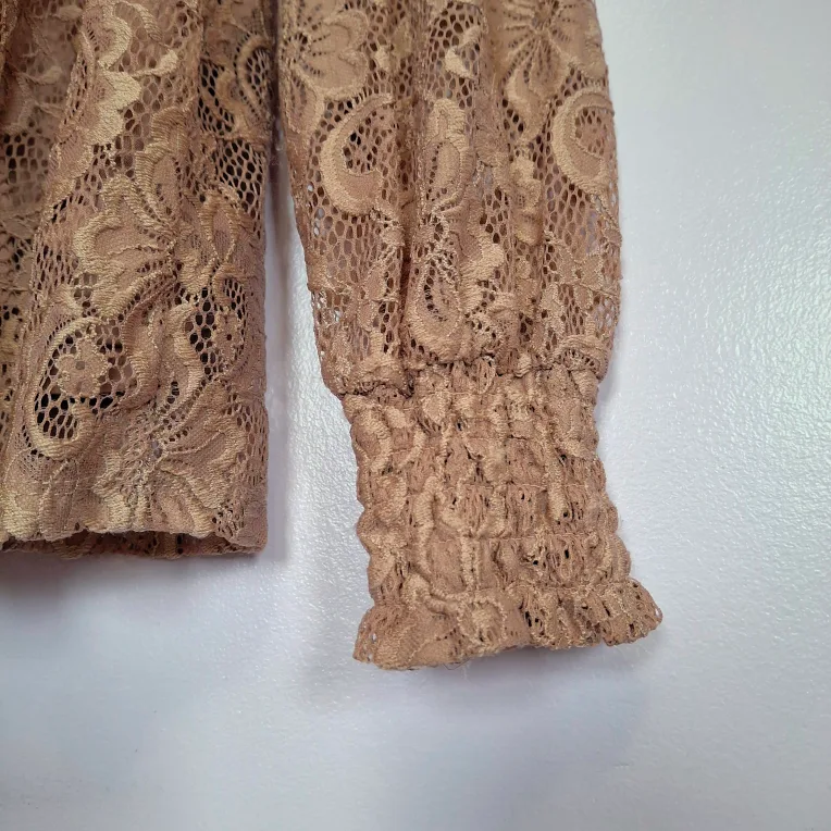 Women's High Neck Lace Blouse (S/P) - Cable & Gauge image indicator(5)