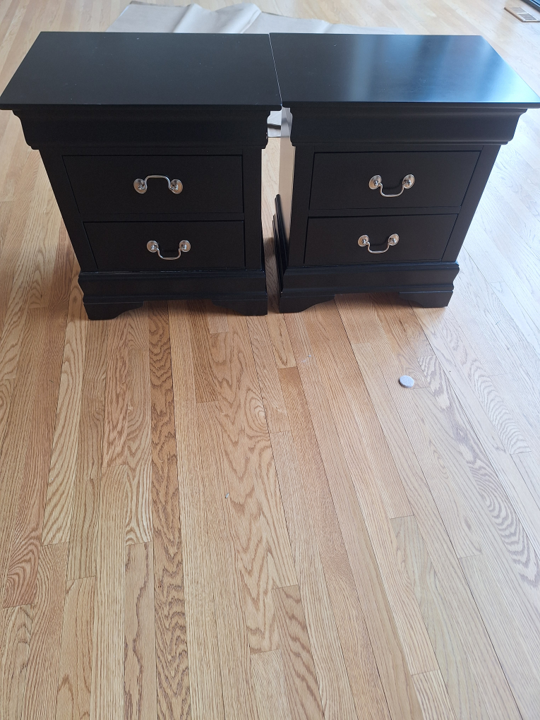 Pair of Black Nightstands