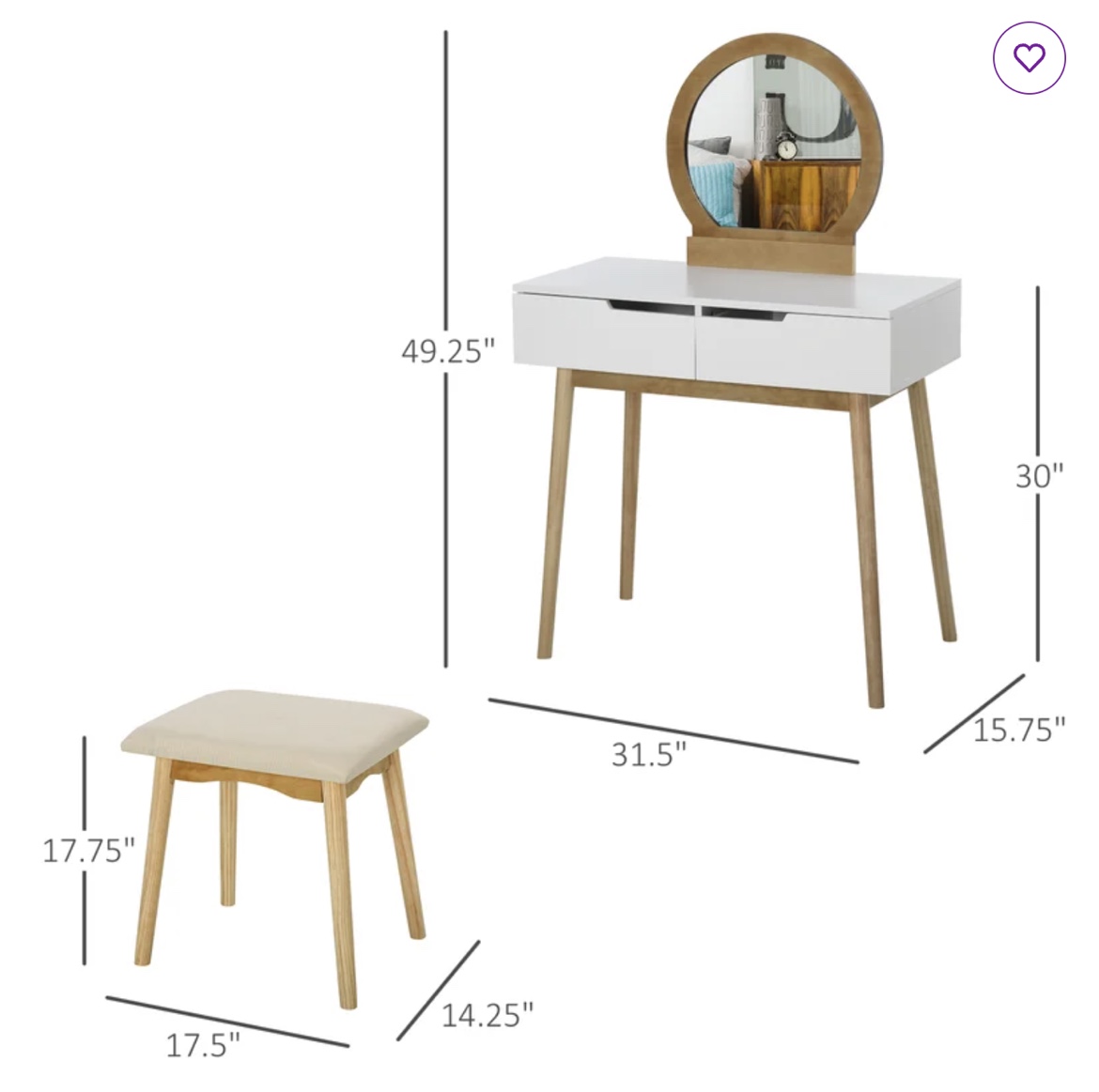 Vanity desk - photo 2