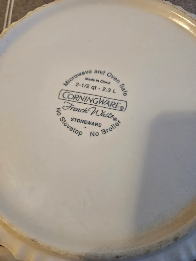 Corningware French White Stoneware 🏈 image indicator(4)