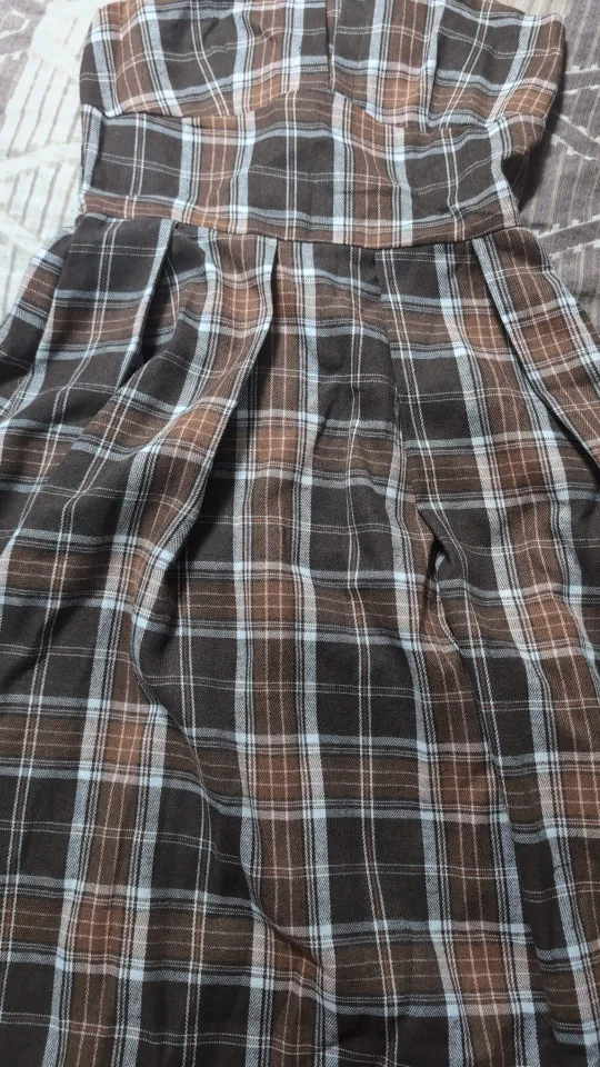 Brown and White Plaid Sundress image indicator(2)