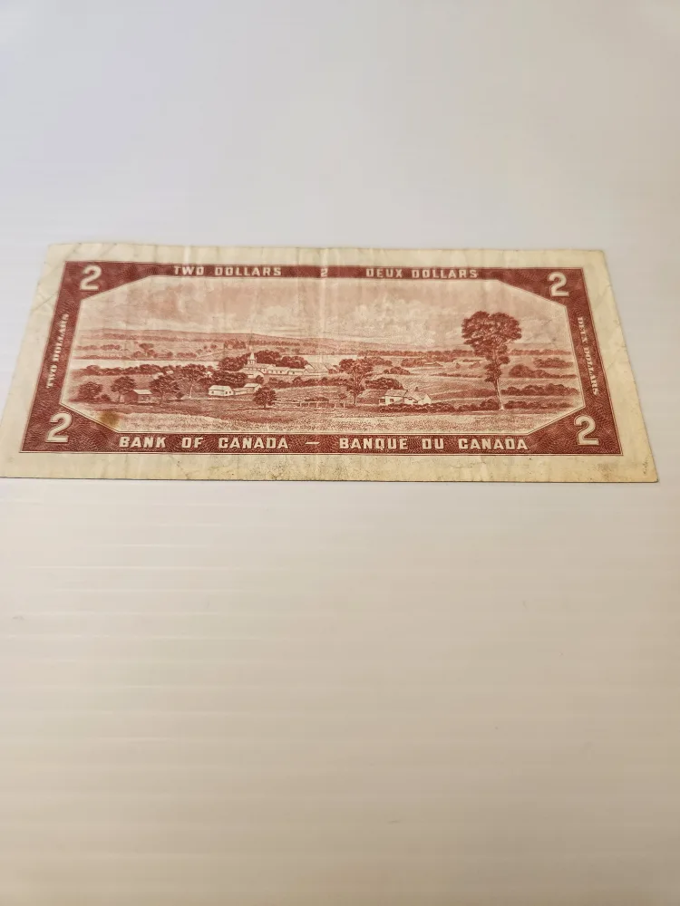 Vintage 1954  Canadian Two Dollar Bill image indicator(2)