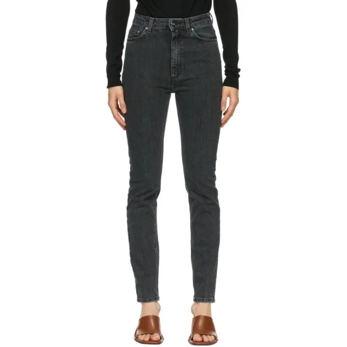 BNWTT Totême Standard New High-Waist Grey Skinny Jeans Size 26 image indicator(3)