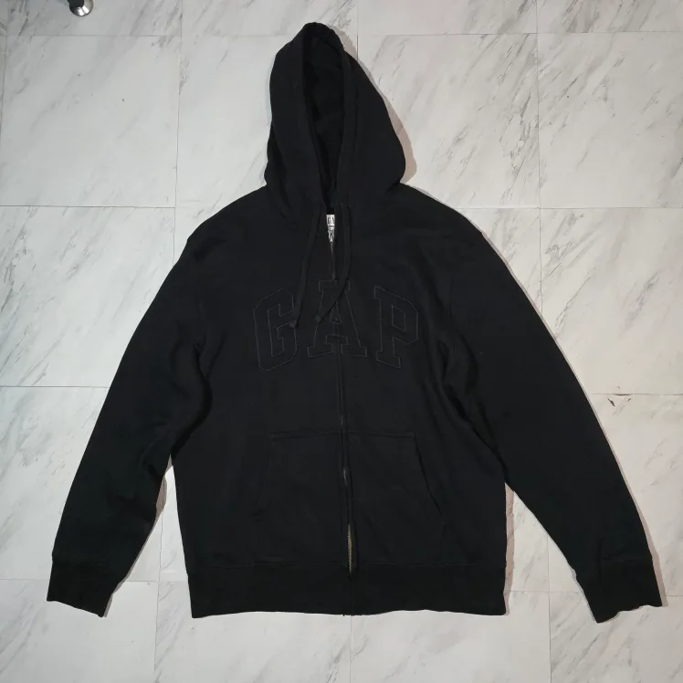 Men's Gap Black Zip-Up Hoodie Size Large thumbnail