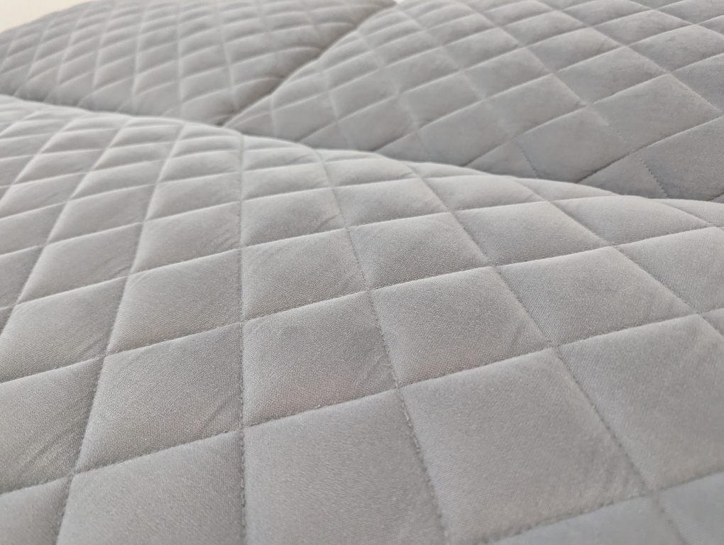Grey Quilted Futon Sofa Bed - photo 3