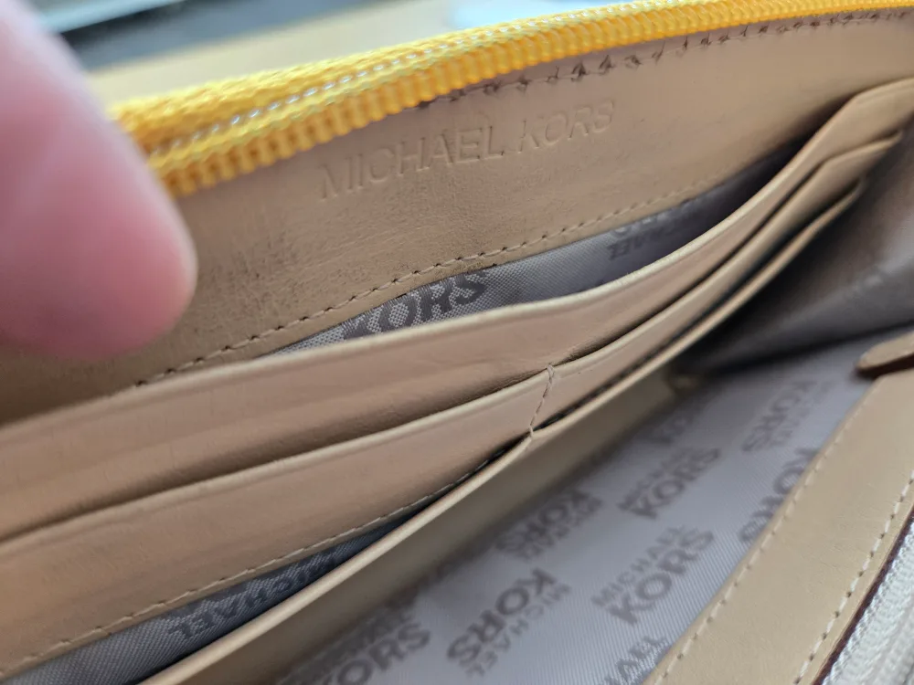 Michael Kors Mustard Yellow Zip Around Wallet image indicator(2)