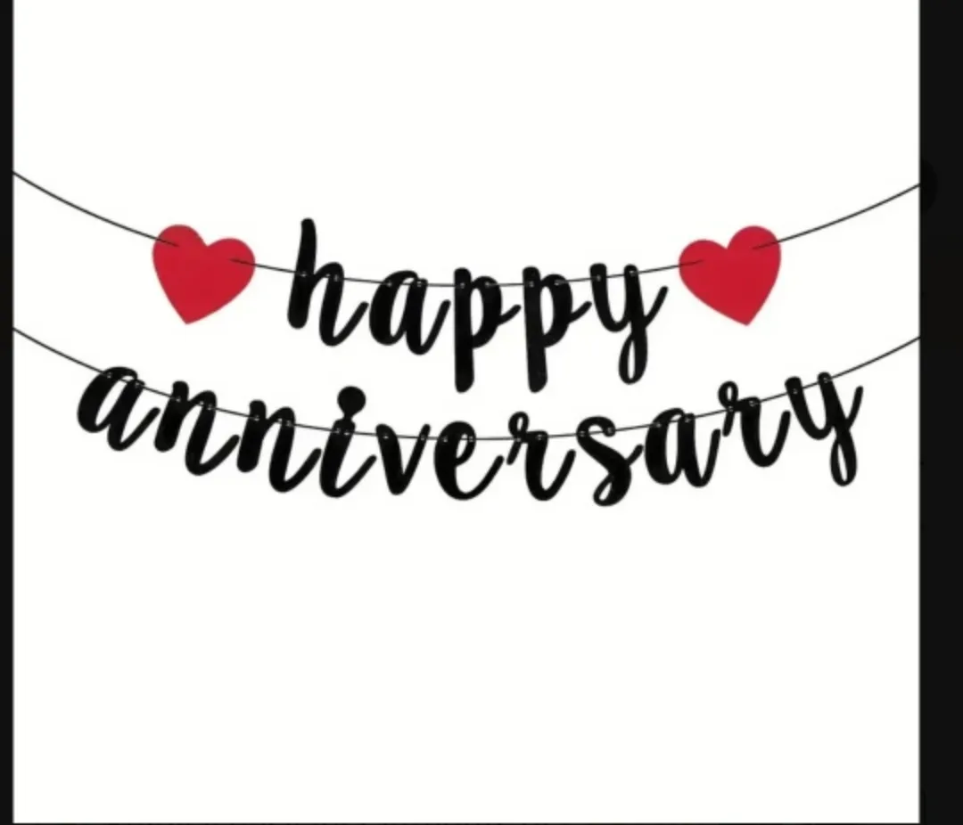Happy Anniversary Banner - Black & Red image indicator(2)