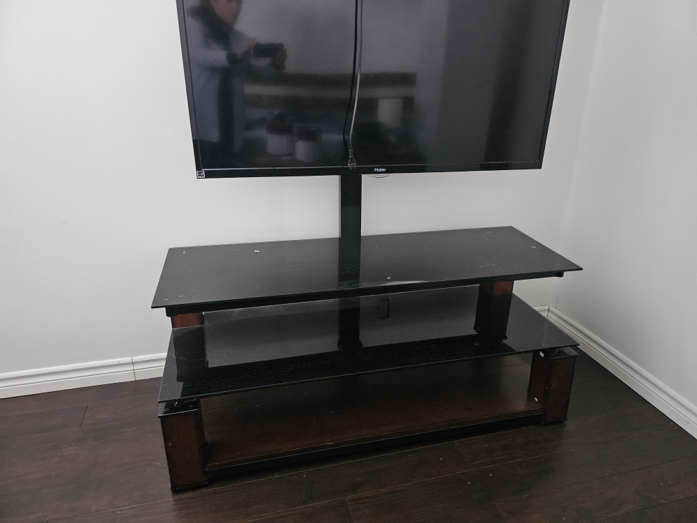 Two-Tier Glass TV Stand