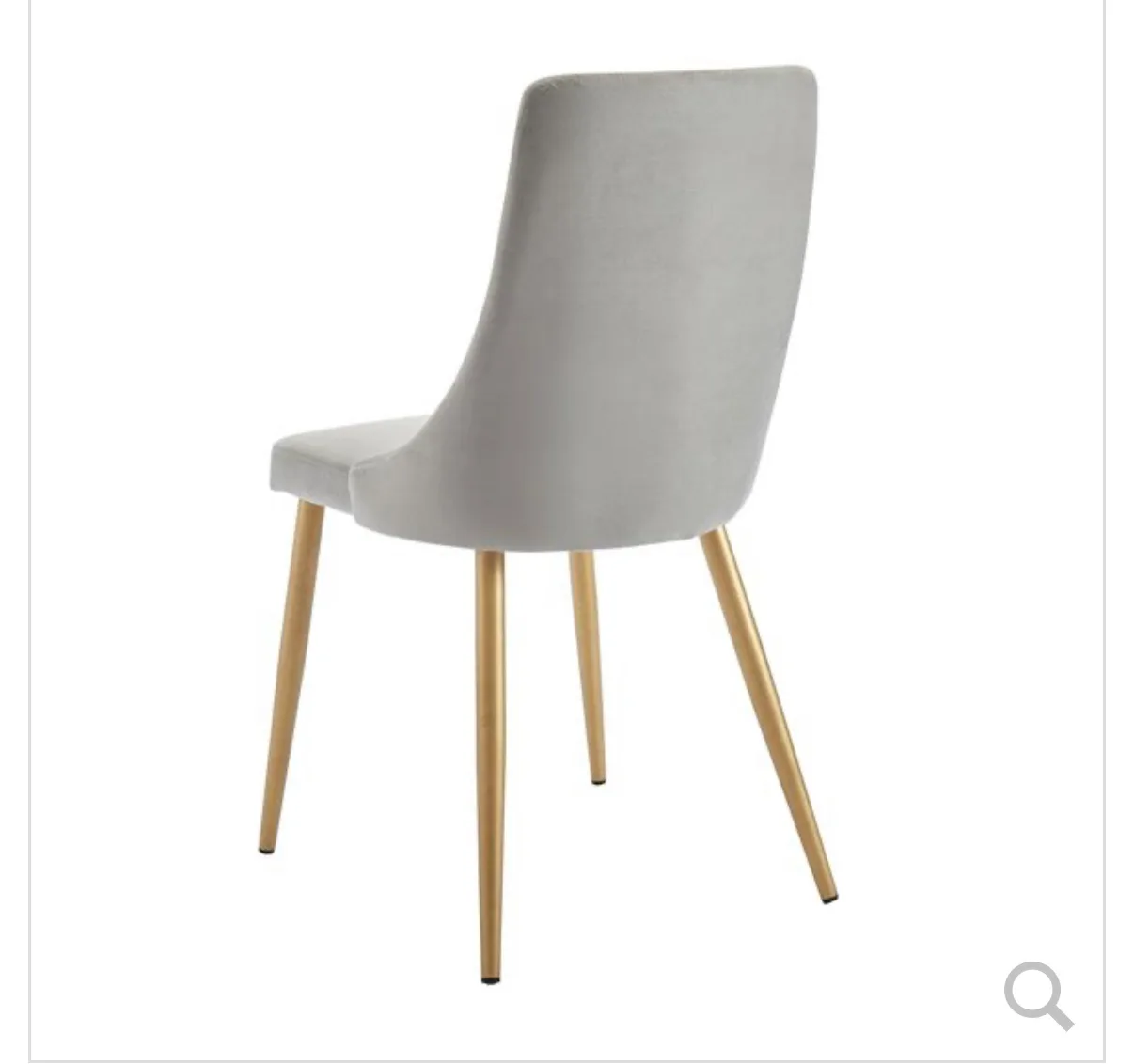 7 dining chairs - grey velvet with gold base image indicator(4)