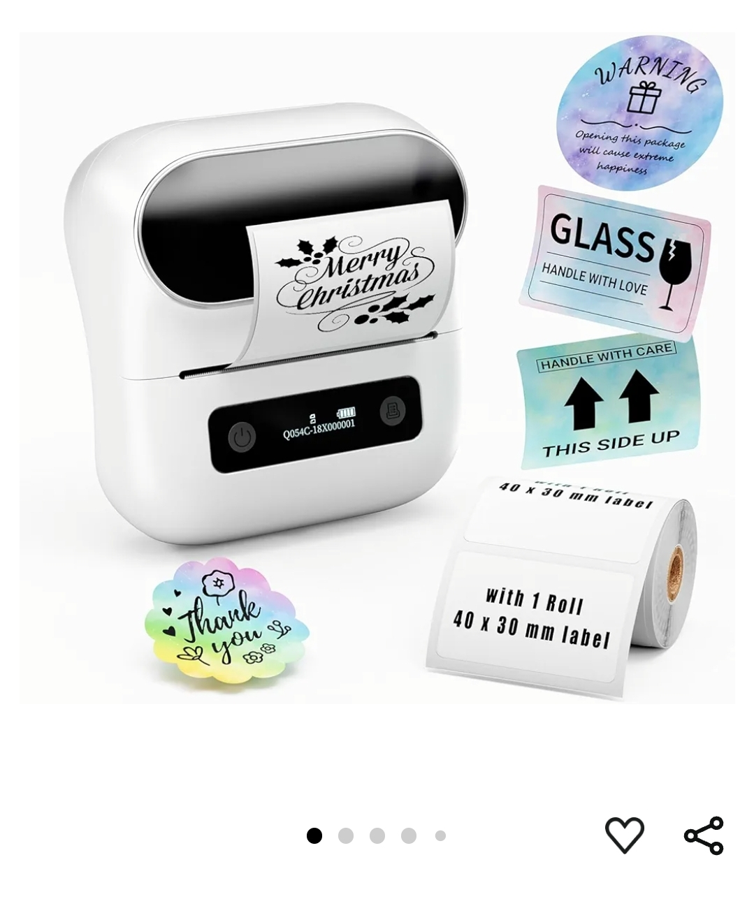 Phomemo Portable Label Maker Printer with Case