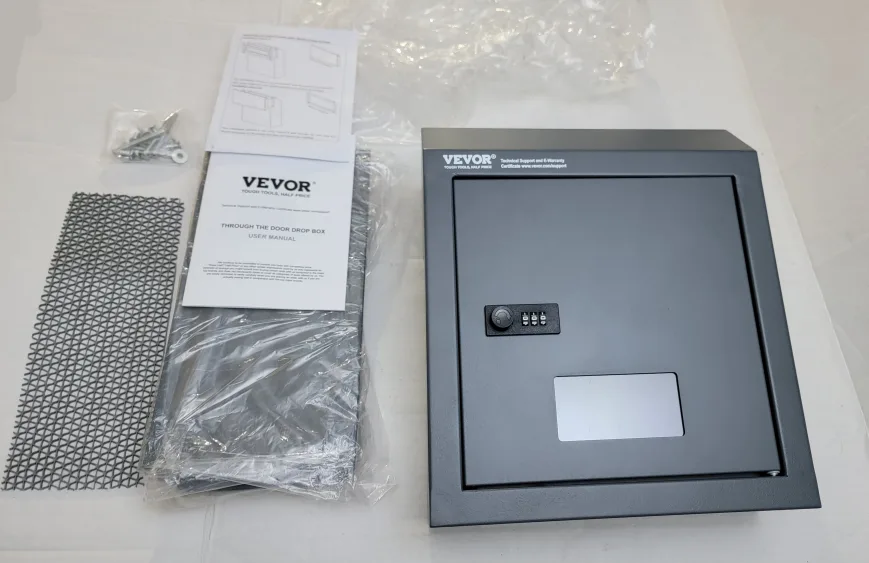 VEVOR Key Drop Box Mailbox w/ Combo Lock, Dark Gray image indicator(2)