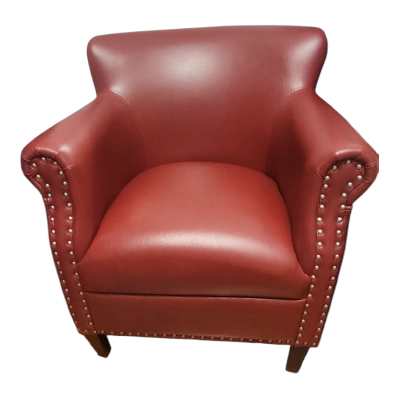 Bowery Hill Transitional Styled Faux Leather Club Chair🏈