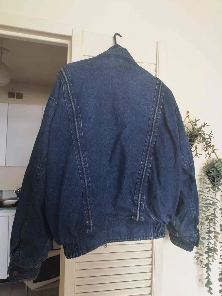 Guess vintage denim bomber jacket image indicator(2)