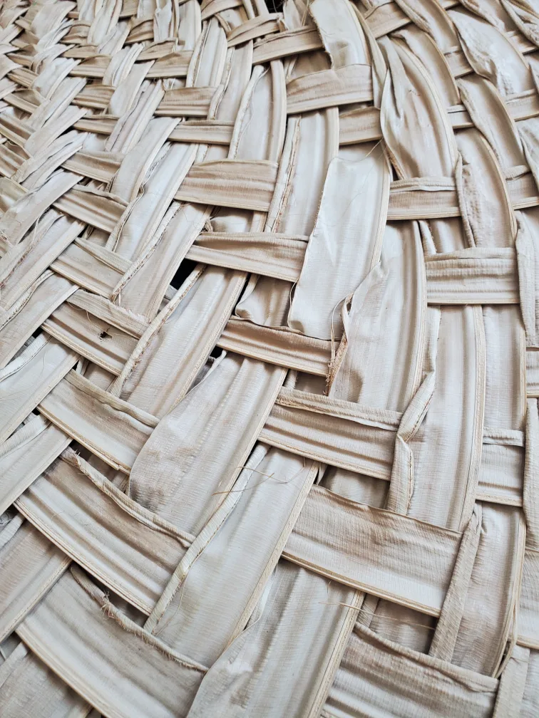 Vintage Large Woven Palm Leaf image indicator(4)