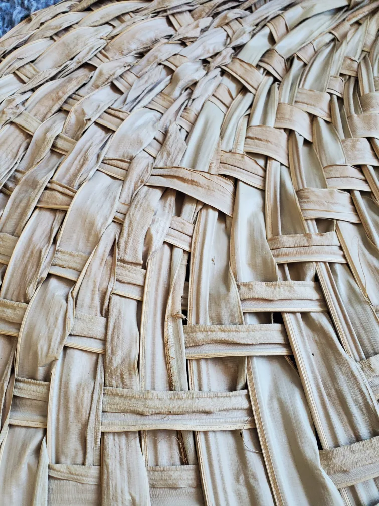 Vintage Large Woven Palm Leaf image indicator(5)