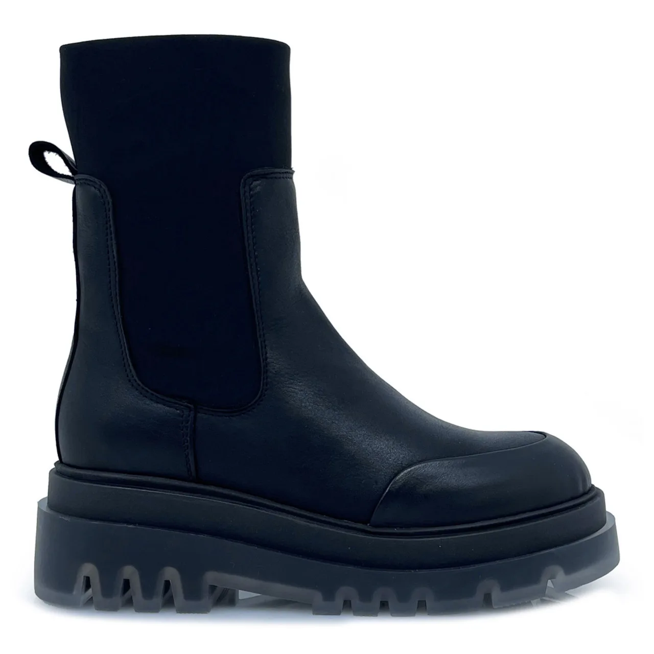 New Pajar Vene Sauvage Leather Black Boots Size9 thumbnail