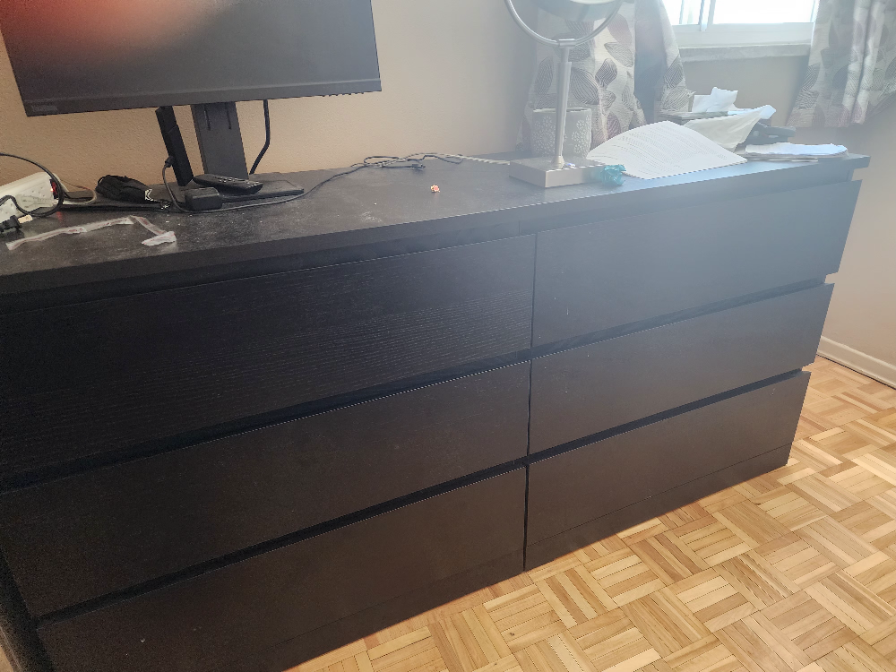 IKEA MALM 6-drawer dresser - Black-brown