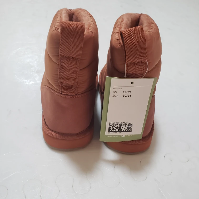 H&M Kids' Brown Puffer Boots - Size 12-13 - photo 2