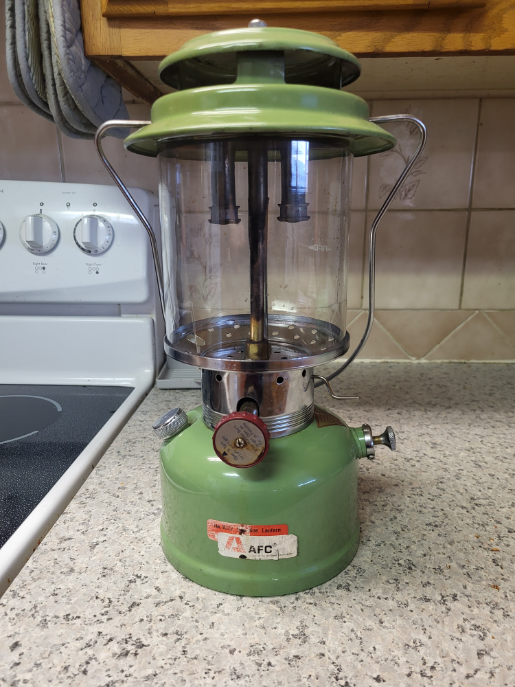 Vintage AFC gasoline lantern- Green