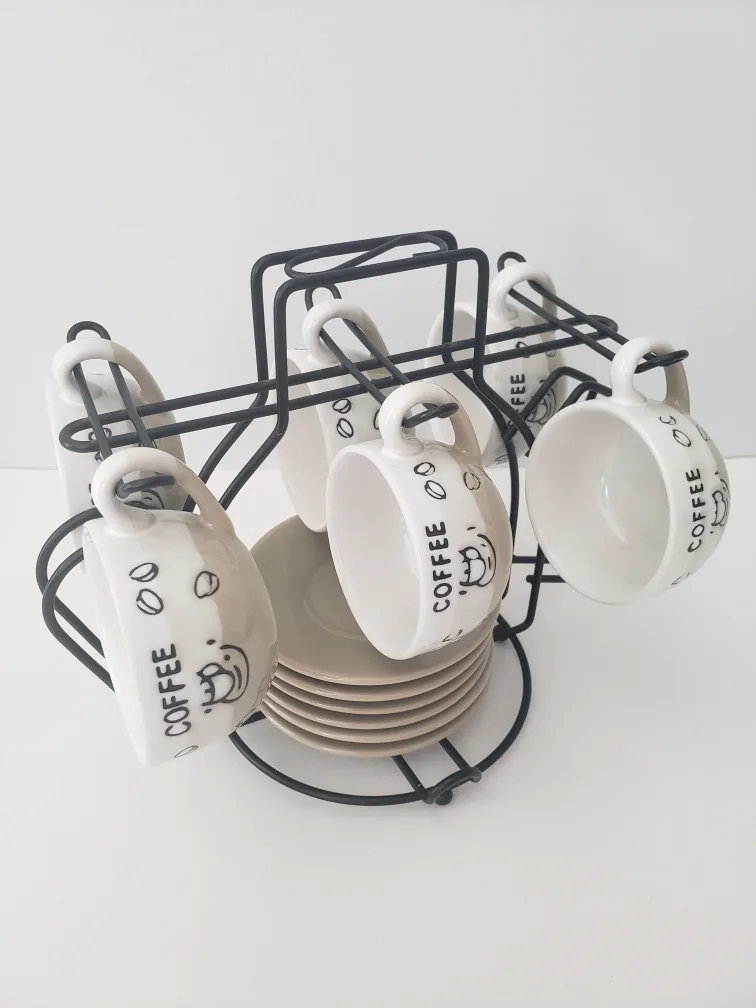 🏈 Espresso Cup + Saucer Stand Set ☕️ image indicator(2)