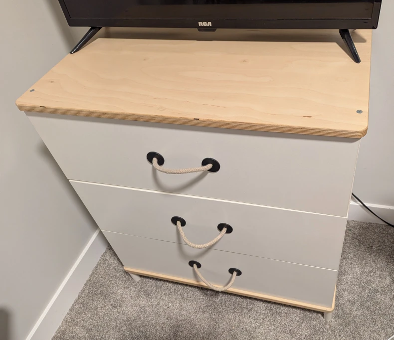 Three-Drawer Dresser with Rope Handles - photo 2
