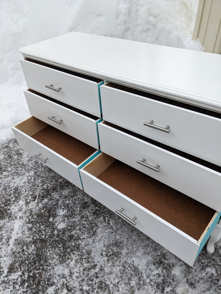 6 Drawer Lowboy Dresser In White - photo 5