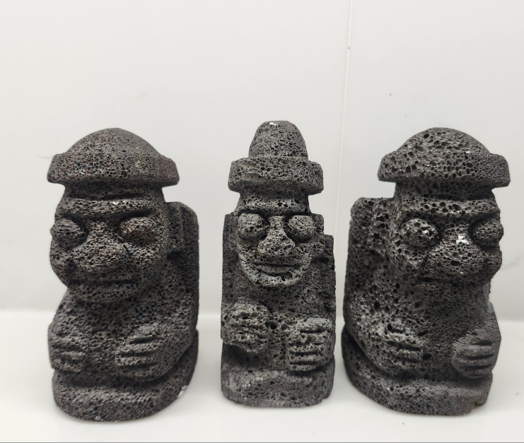 Three Volcanic Rock Statues - photo 2