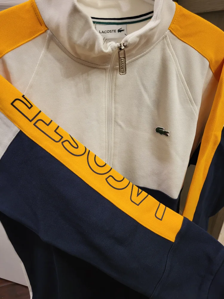 Lacoste Colour-Block 1/4 Zip Shirt for sale. image indicator(8)