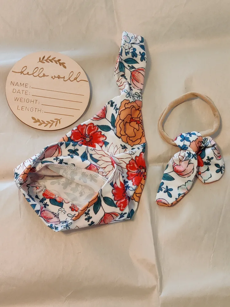 Floral Baby Girl Outfit Set image indicator(2)