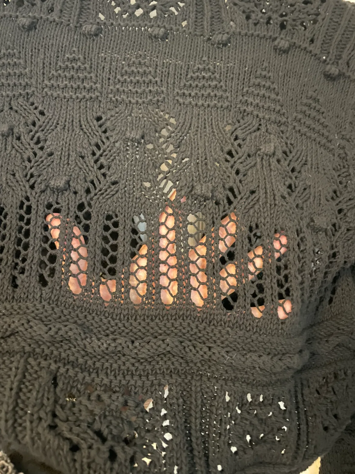 Zara Black Knitted Cropped Cardigan image indicator(4)