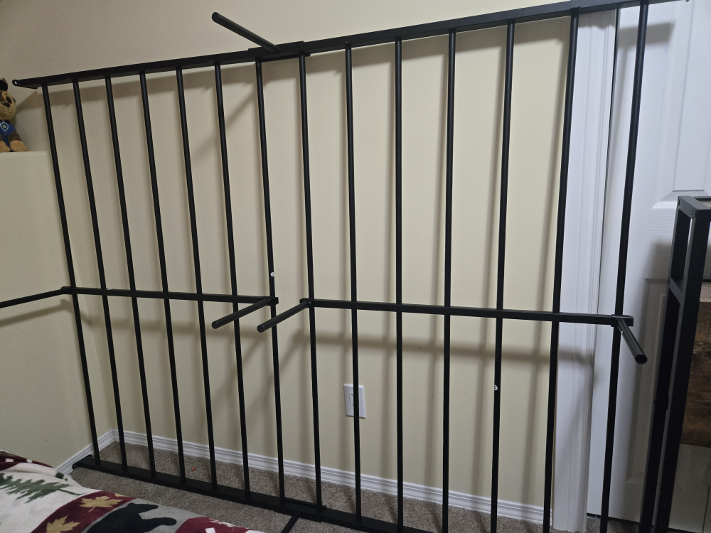 Full-Size Bed Frame with Two Drawers and Headboard Shelf - photo 4