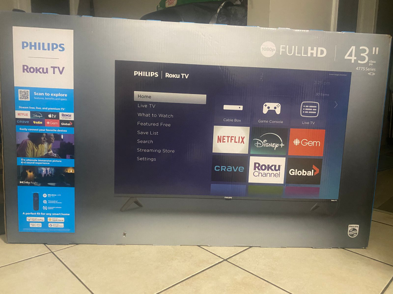 Philips 43" 4775 Series Roku TV - Brand New in Box