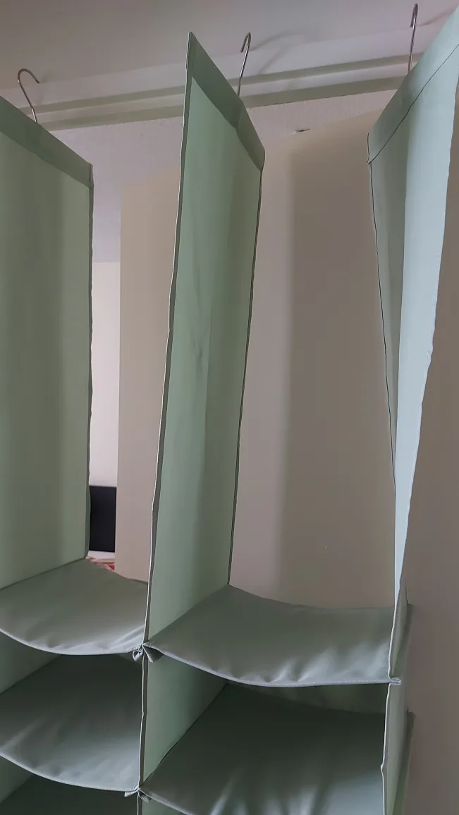 Mint Green Fabric closet organiser image indicator(2)
