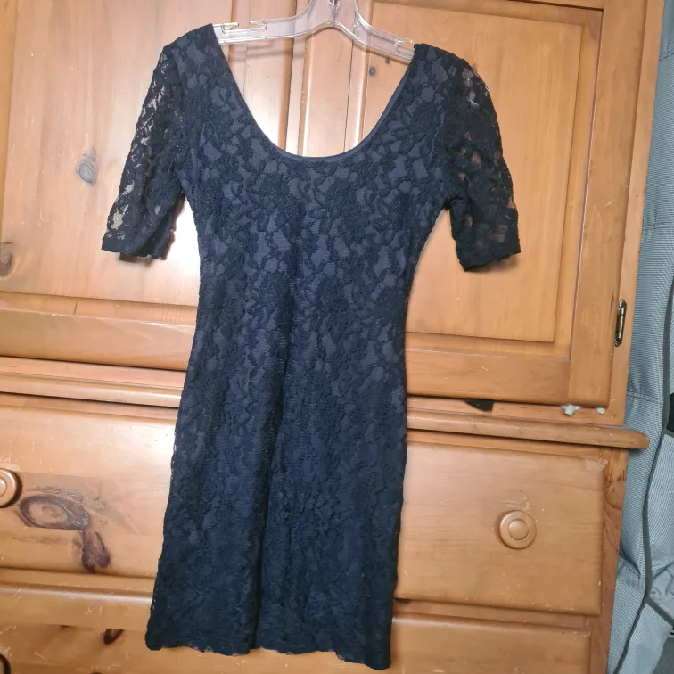 🏈Dark blue Lace Bodycon Dress🏈 image indicator(6)