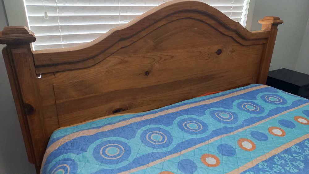 Solid Oak Queen-size Bed Frame - photo 2