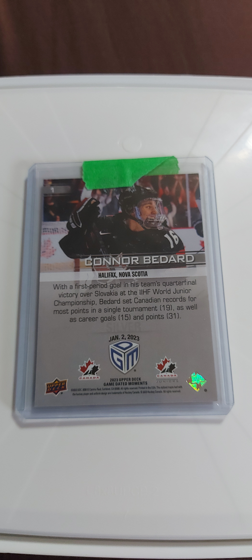 Connor Bedard game dated moments Silver Script - photo 2