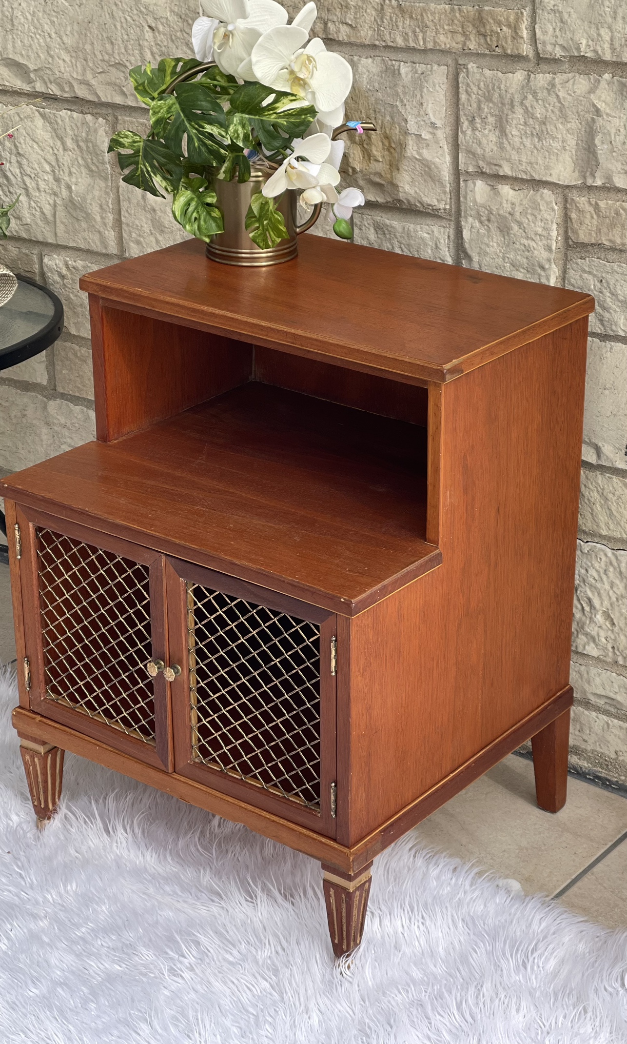 MCM Walnut nightstand/ side table - photo 2