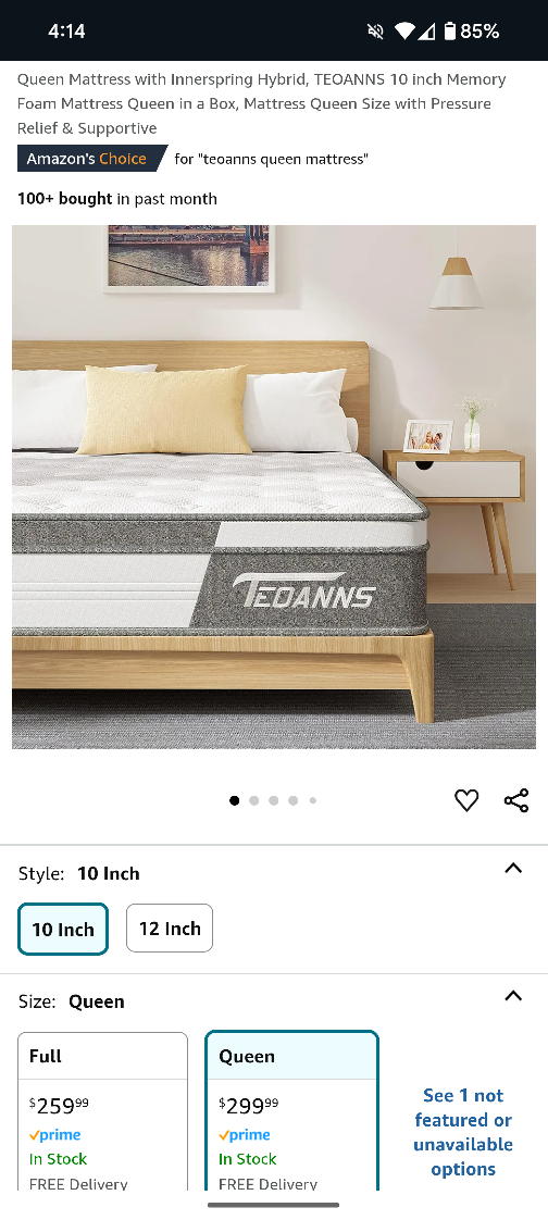 TEOANNS Queen Mattress 10 Inch - photo 4