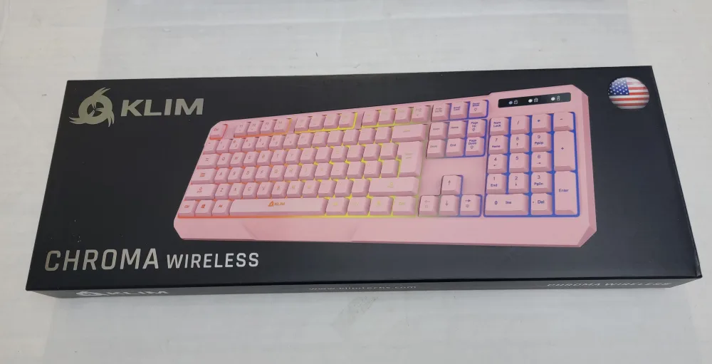 KLIM Chroma RGB Wireless Keyboard - Quiet, Durable, Pink image indicator(2)