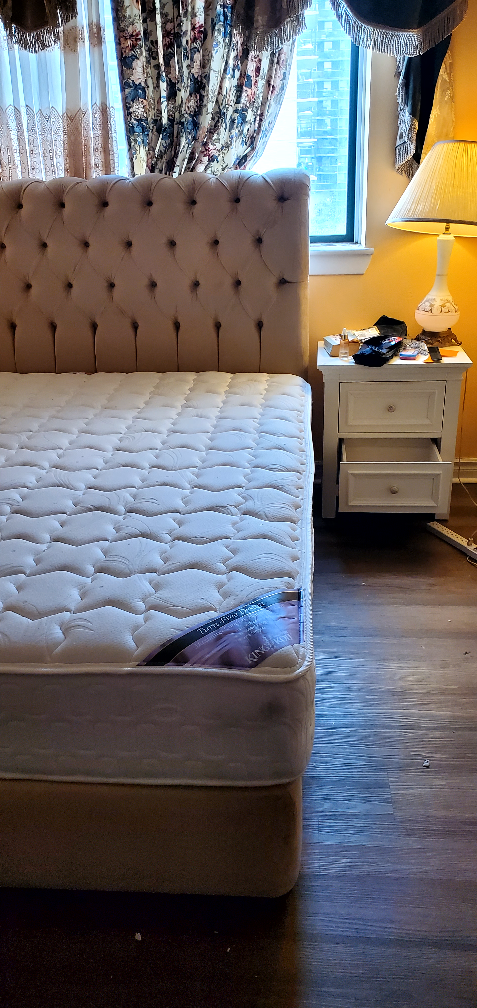Queen-size Mattress and Upholstered Bed Frame - photo 4