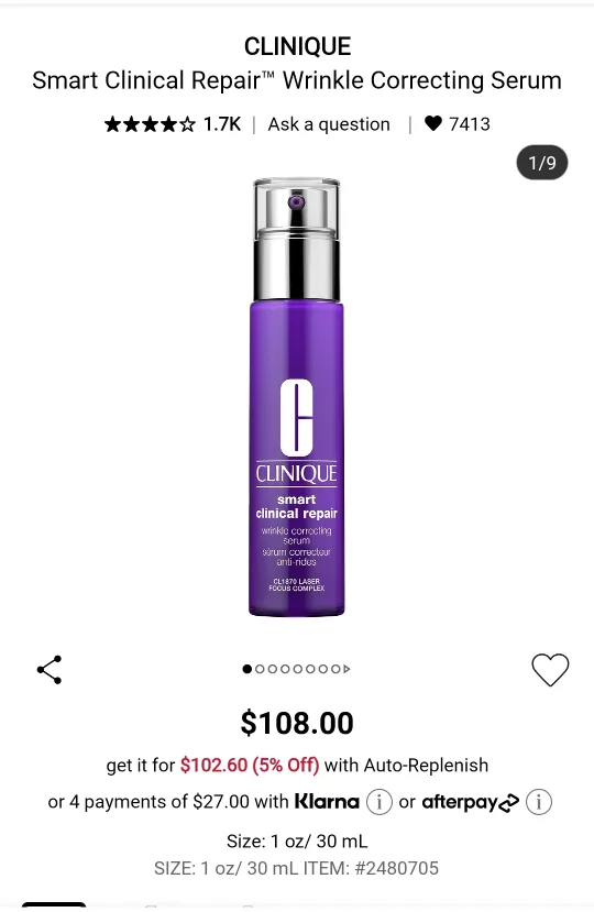 Clinique Smart Repair Wrinkle Correcting Serum image indicator(3)