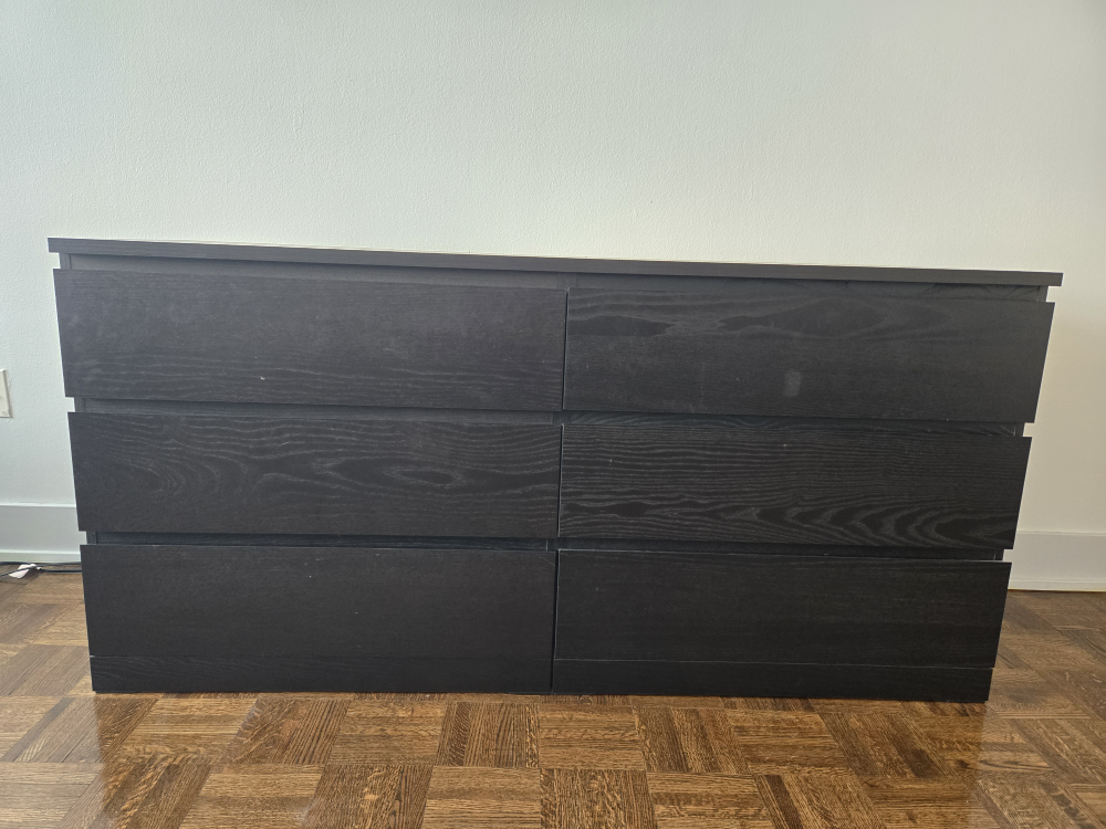 IKEA MALM 6-Drawer Dresser - Black-Brown - photo 2