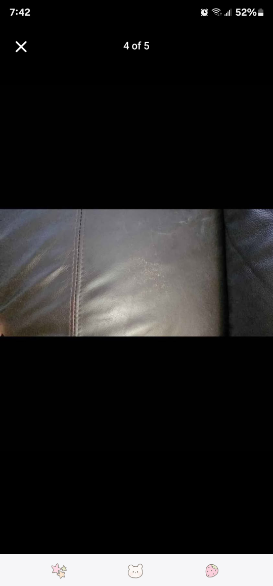 Brown Leather Loveseat - photo 4
