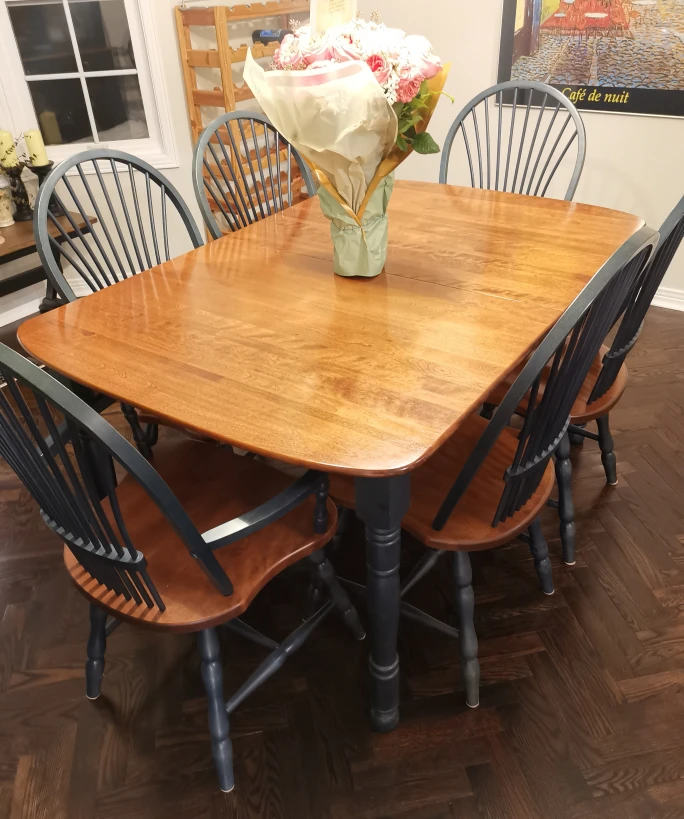 Dining Set - Table and 6 Chairs with buffet cabinet