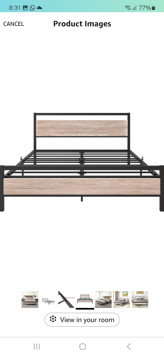 Queen Size Metal Platform Bed Frame - photo 5