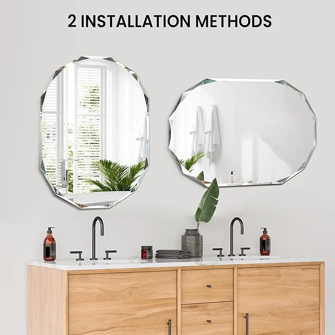 24x36 inch Vanity Mirror Beveled Edge Wall 🏈 image indicator(5)