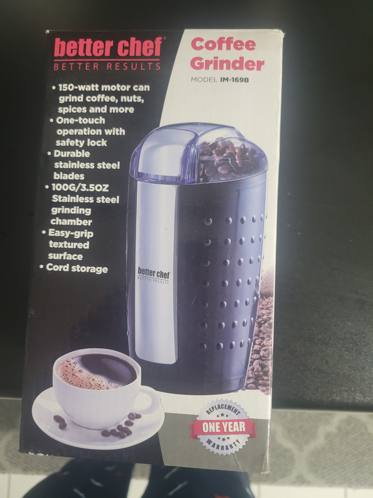 Better Chef Coffee Grinder - Model IM-169B