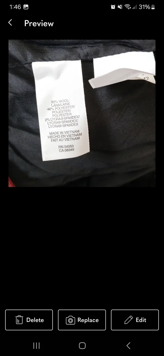 JONES NEW YORK plaid red jacket, size 12 image indicator(7)