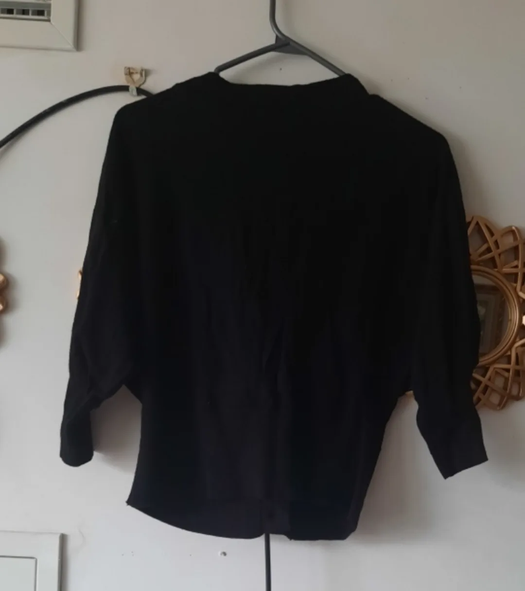 Black Knit Button Cardigan image indicator(2)
